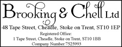 chell and brooking logo set design